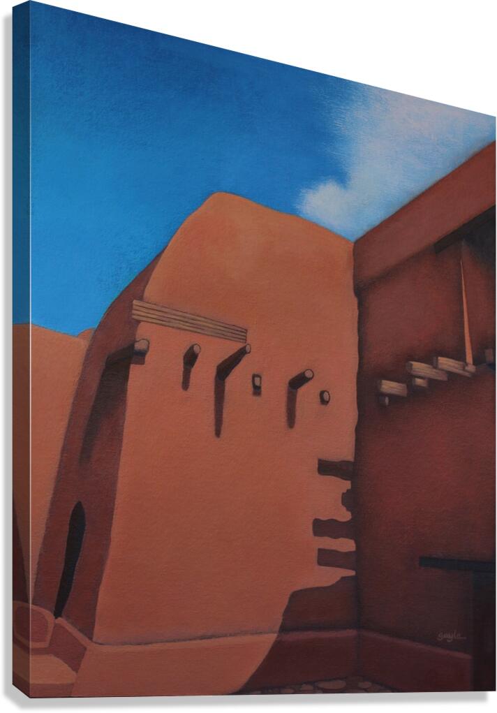 Adobe and Sky Canvas Print