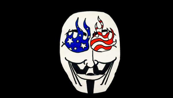 Guy Fawkes Mask Art by Shepherd Art