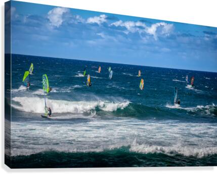 Wind Surfers  Canvas Print