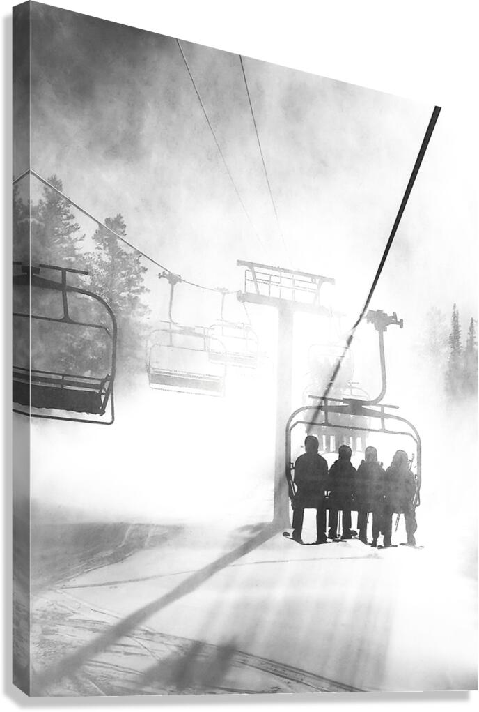 Chairlift Mist 4 Canvas Print
