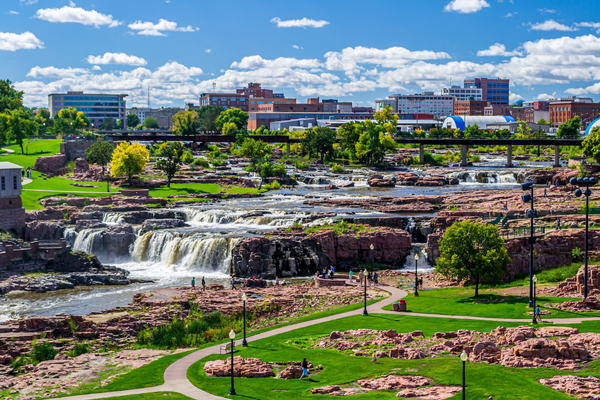 Falls Park - Sioux Falls South Dakota by David C  Hintz