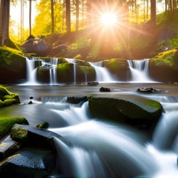 Long Exposure Afternoon Waterfall