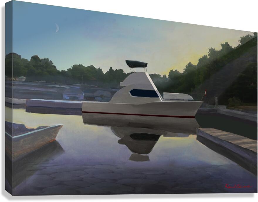 One morning at Honey harbour Canvas Print