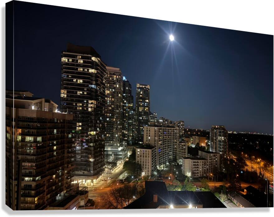 City Moonscape Canvas Print