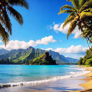 Hanalei Bay Hawaii Beach II