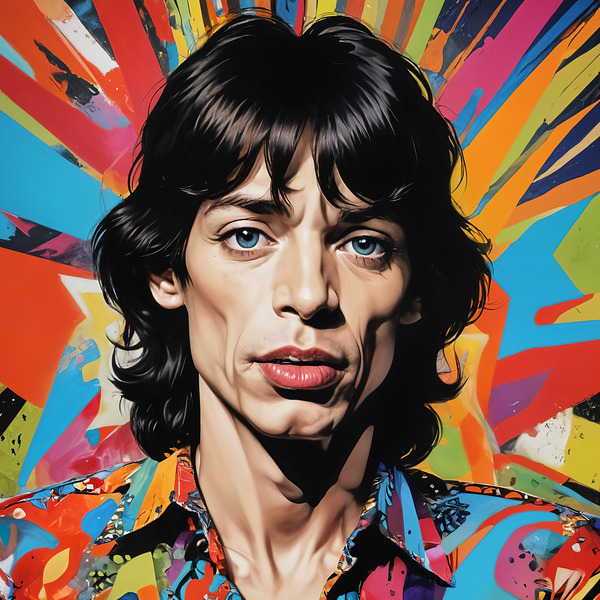  Mick Jagger Modern Pop Art  Print