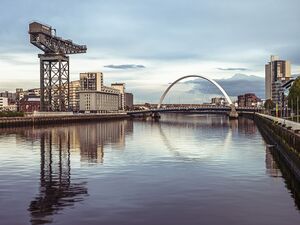 View along the river Clyde Glasgow