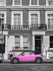 House with car parked on road London