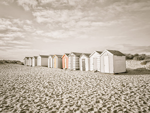 Beach Huts on Seashore