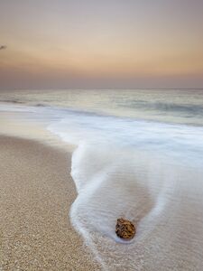 Tranquil beach sunset