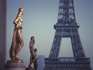 Palais de Chaillot and Eiffel Tower