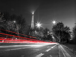 Eiffel tower at night