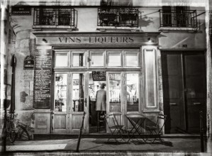 Cafe on street of Montmartre, Paris
