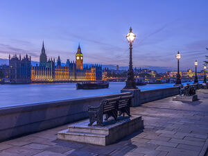 Benches on Thames promenade