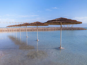 Parasol on Dead sea
