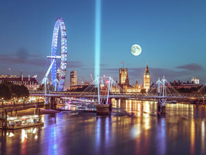 London skyline across the river