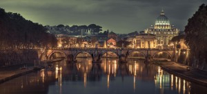 View of Basilica di San Pietro in Vatican, Rome, Italy