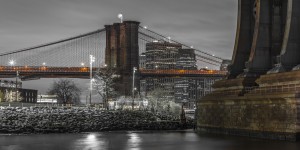 Brooklyn Bridge over East river, New York