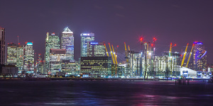 London skyline at night