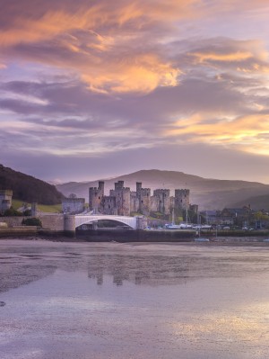 Conwy castle, North Wales coast