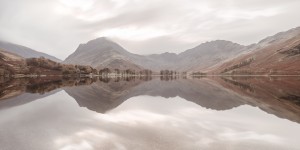 Reflections of moutnains in Lake