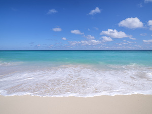 White sandy beach