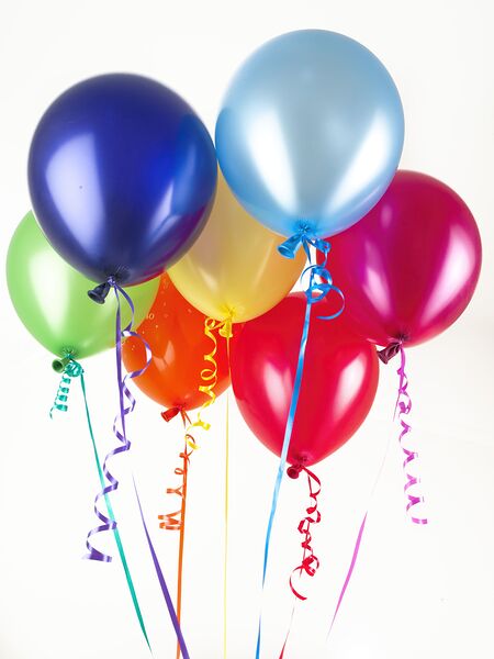 Multi coloured ballons by Assaf Frank