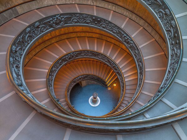 Spiral staircase at the Vatican museum Rome Italy by Assaf Frank