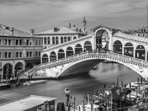 Famous Rialto bridge Venice Italy by Assaf Frank