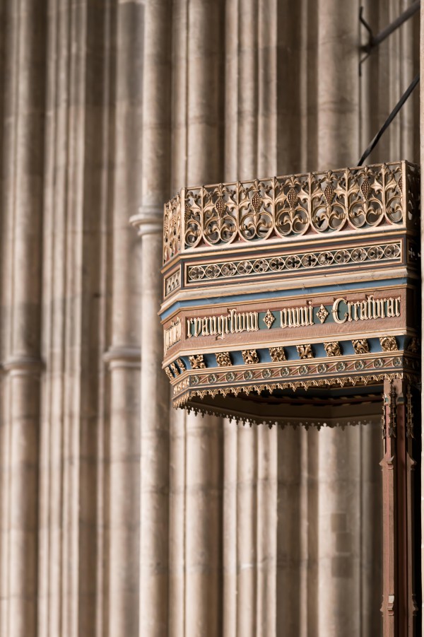 Architectural details in cathedral Print