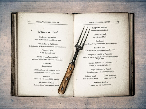 Old cookery book Print