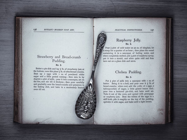 Old Cookery Book Print