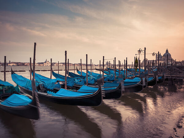 Gondolas in Grand canal Print
