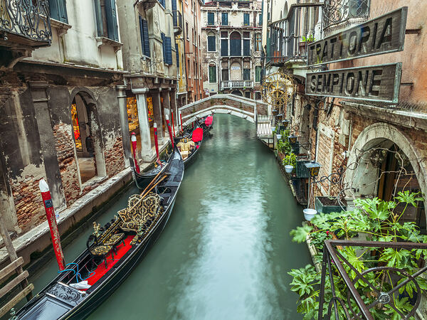 Gondola in Venice Canal Print