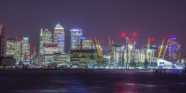 London skyline at night Print