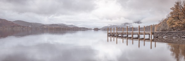 Wooden pier on the lake Print