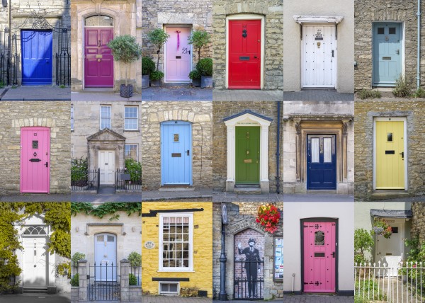 Collage of old doors, Cotswold, UK by Assaf Frank