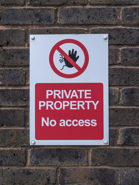Private property sign board  by Assaf Frank