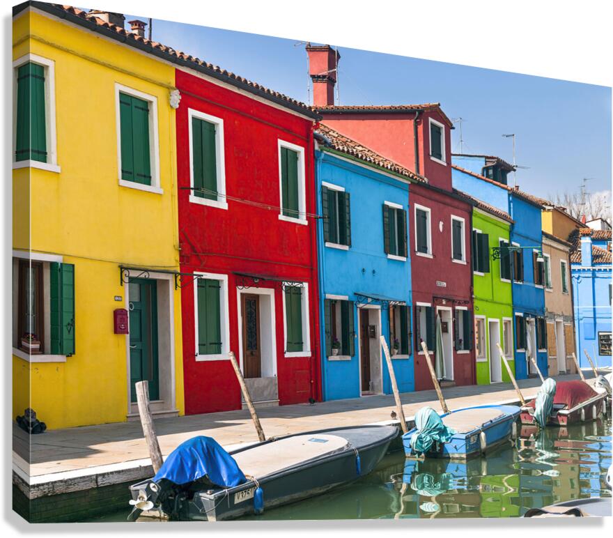 Multicolored Burano Canvas Print