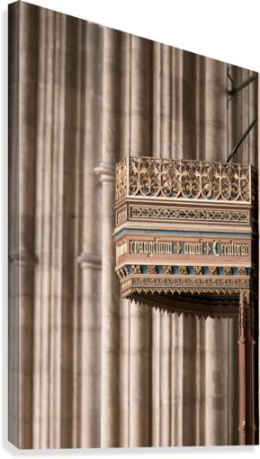Architectural details in cathedral Canvas Print