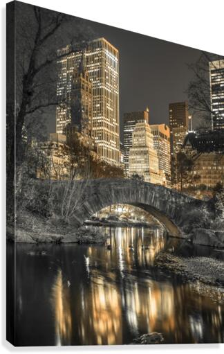 Evening view of Central Park in New York City Canvas Print