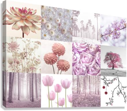 Pink Flora Set Canvas Print