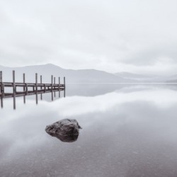 Wooden pier on the lake