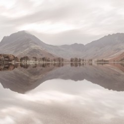 Reflections of moutnains in Lake