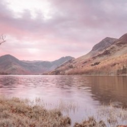 Lake surrounded by mountains