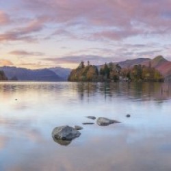 Lake surrounded by mountains