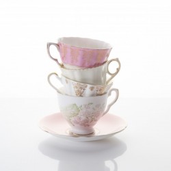 Stacked teacups