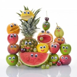 Funny mixed fruits