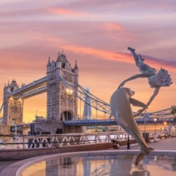 Tower Bridge at sunset, London