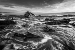 December Morning on Marginal Way Monochrome